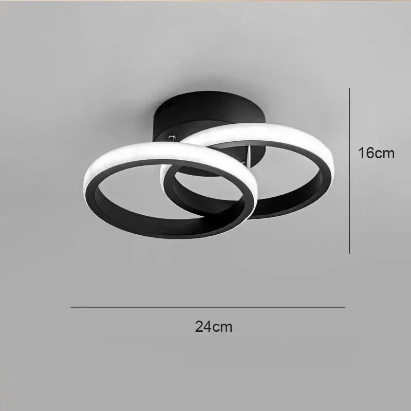 Modern black & gold celestial led ceiling lamp bedroom projection light