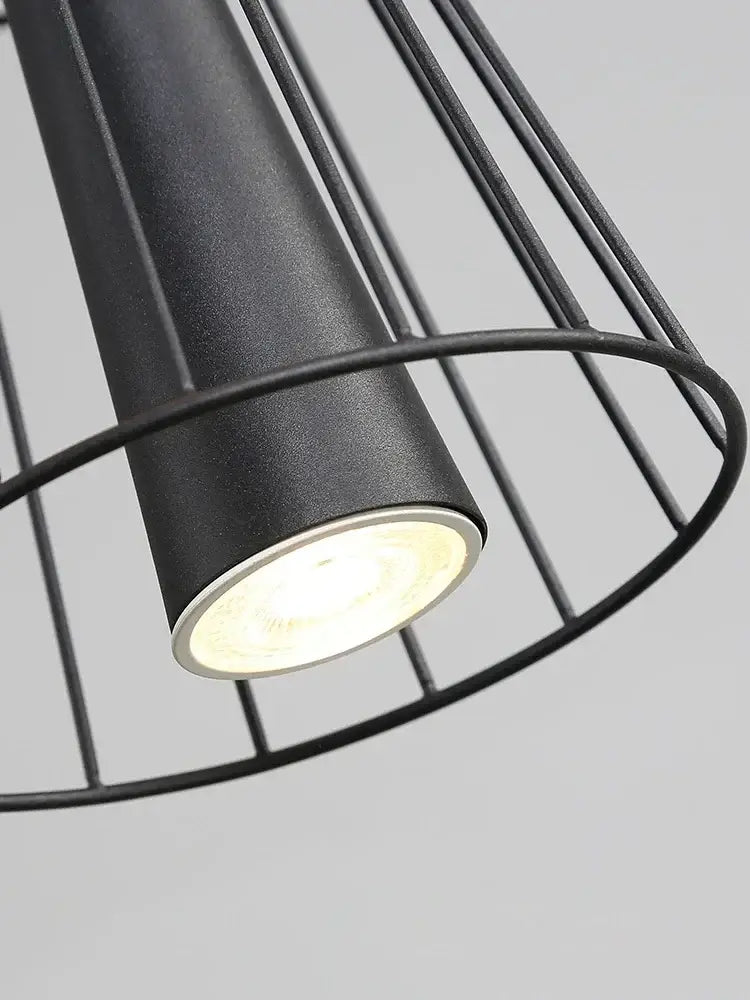 Modern black & gold circular iron pendant light dining room