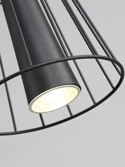 Modern black & gold circular iron pendant light dining room