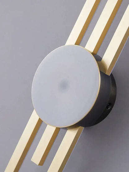 Modern black & gold copper wall light bedroom sconce