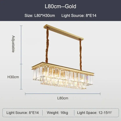Modern black & gold crystal ceiling chandelier living room light