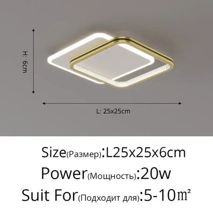 Modern black & gold crystal led ceiling lights for entrance hallways