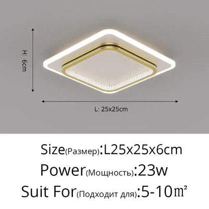 Modern black & gold crystal led ceiling lights for entrance hallways