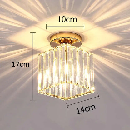 Modern black & gold crystal pendant ceiling light bedroom decor