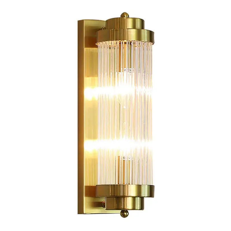 Modern black & gold crystal wall lamp for bedroom living room