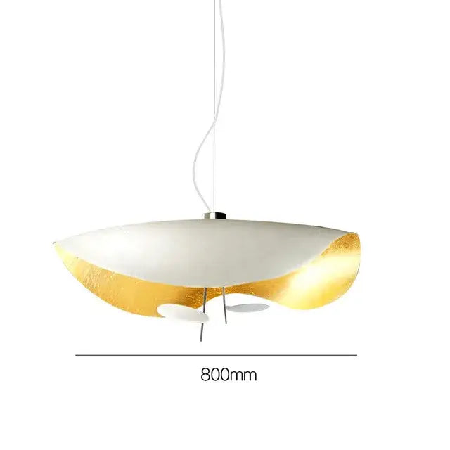 Modern black & gold curved pendant light dining room lamp