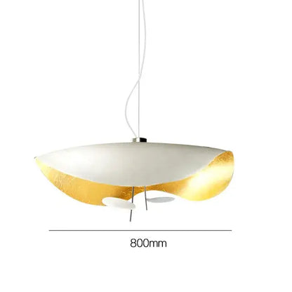 Modern black & gold curved pendant light dining room lamp