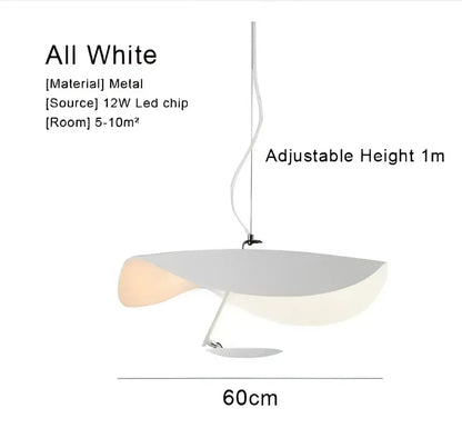 Modern black & gold curved pendant light dining room lamp