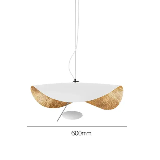 Modern black & gold curved pendant light dining room lamp
