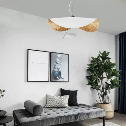 Modern black & gold curved pendant light dining room lamp