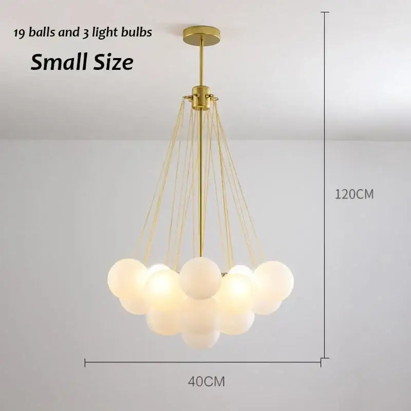 Modern black & gold glass chandelier dining room light