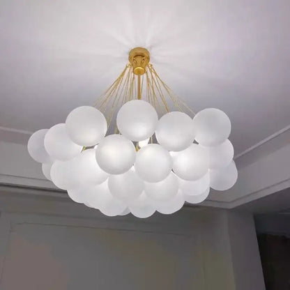 Modern black & gold glass chandelier dining room light