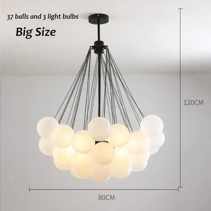 Modern black & gold glass chandelier dining room light