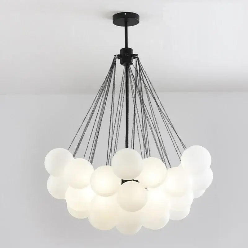 Modern black & gold glass chandelier dining room light
