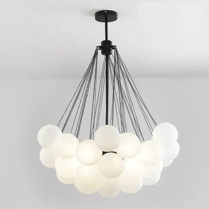Modern black & gold glass chandelier dining room light