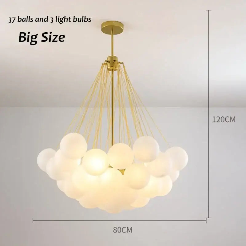 Modern black & gold glass chandelier dining room light
