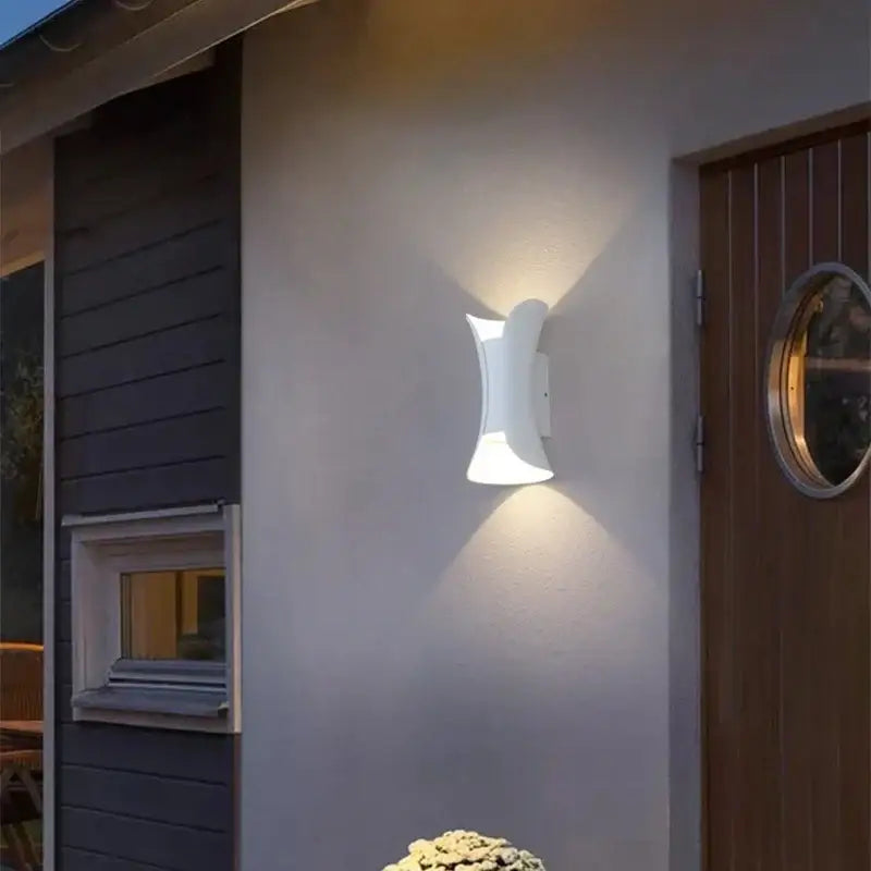 Modern black & gold led waterproof wall lamp living room