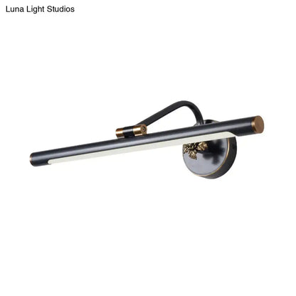 Modern black & gold floral led vanity wall sconce bedroom light