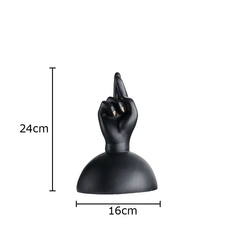 Modern black & gold foot statue artwork living room decor