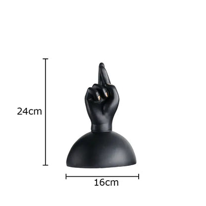 Modern black & gold foot statue artwork living room decor