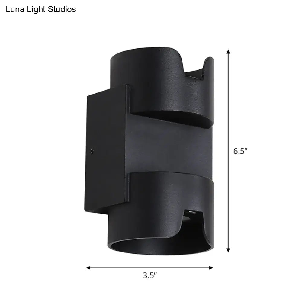Modern black & gold geometric led flush mount wall light patio