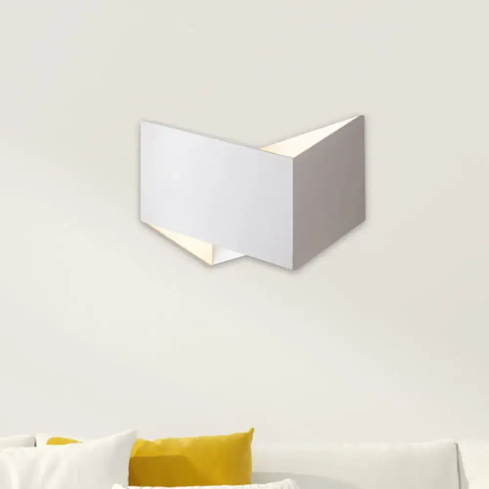 Modern black & gold geometric metal body wall lamp stairway light