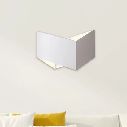 Modern black & gold geometric metal body wall lamp stairway light