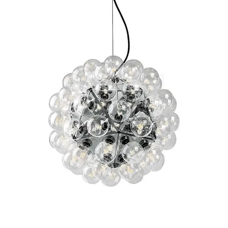Modern black & gold glass dandelion led chandelier living room light