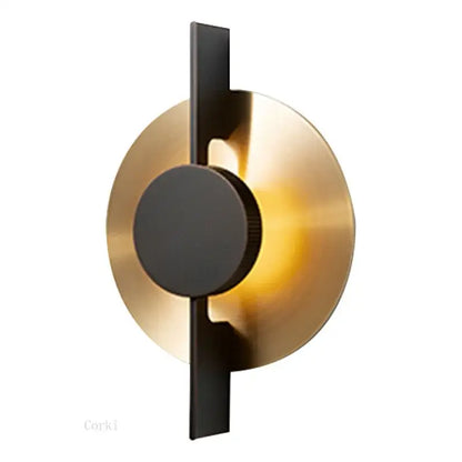 Modern black & gold iron art led wall lamp for dining room