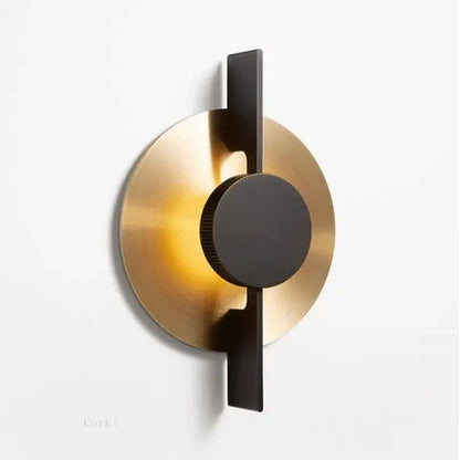Modern black & gold iron art led wall lamp for dining room