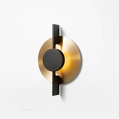 Modern black & gold iron art led wall lamp for dining room