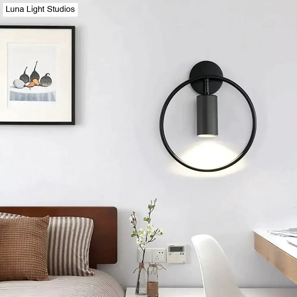 Modern black & gold irwin wall lamp bedroom sconce