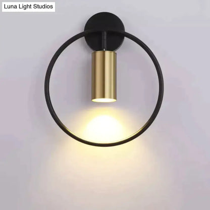 Modern black & gold irwin wall lamp bedroom sconce