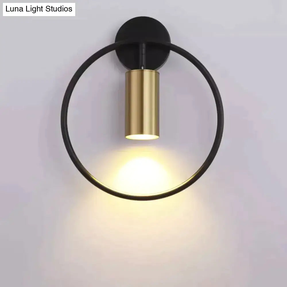 Modern black & gold irwin wall lamp bedroom sconce