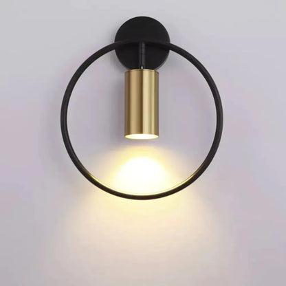 Modern black & gold irwin wall lamp bedroom sconce