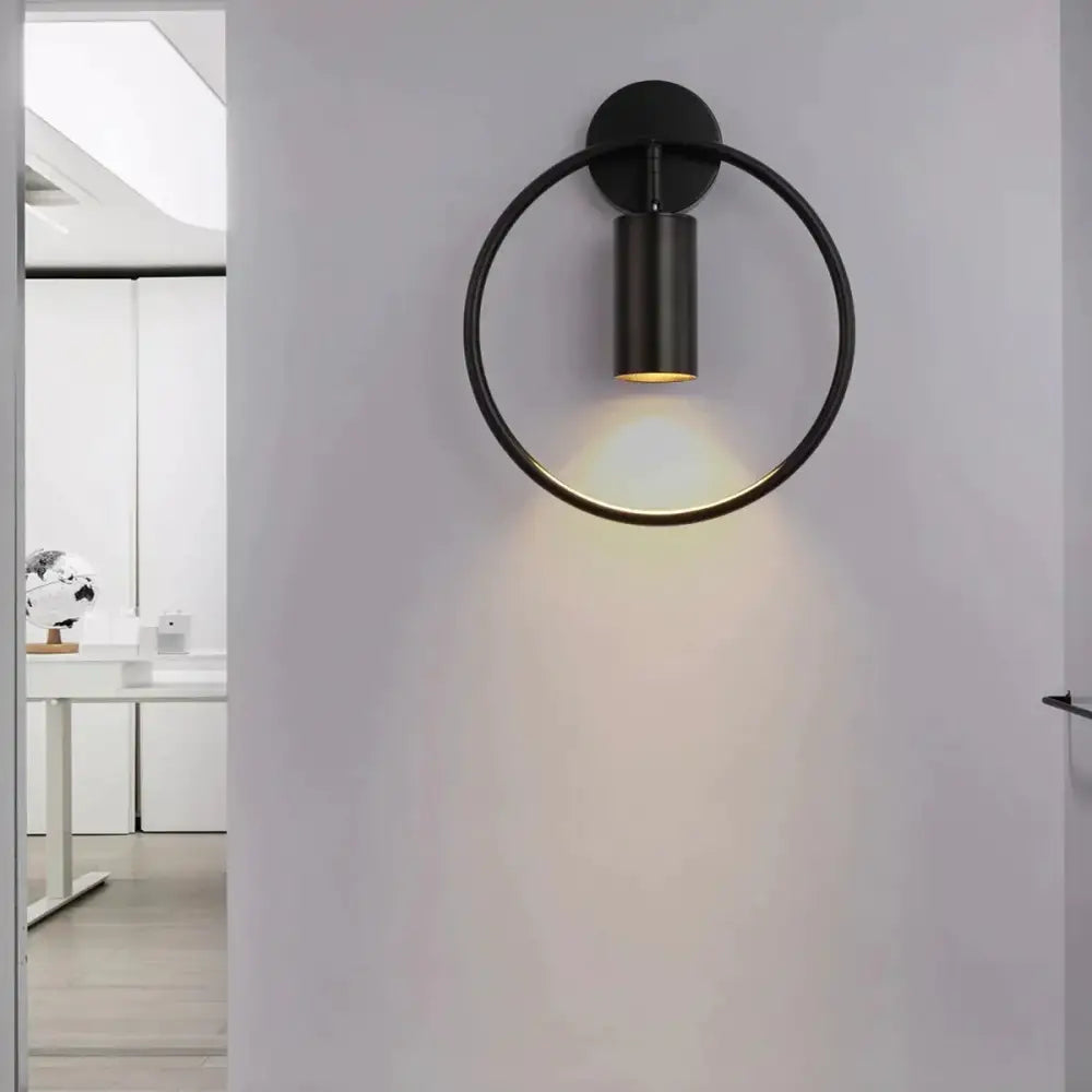 Modern black & gold irwin wall lamp bedroom sconce
