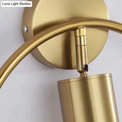 Modern black & gold irwin wall lamp bedroom sconce
