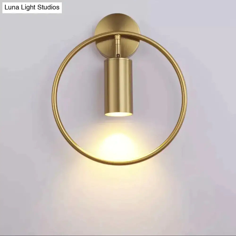 Modern black & gold irwin wall lamp bedroom sconce