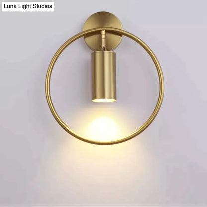 Modern black & gold irwin wall lamp bedroom sconce