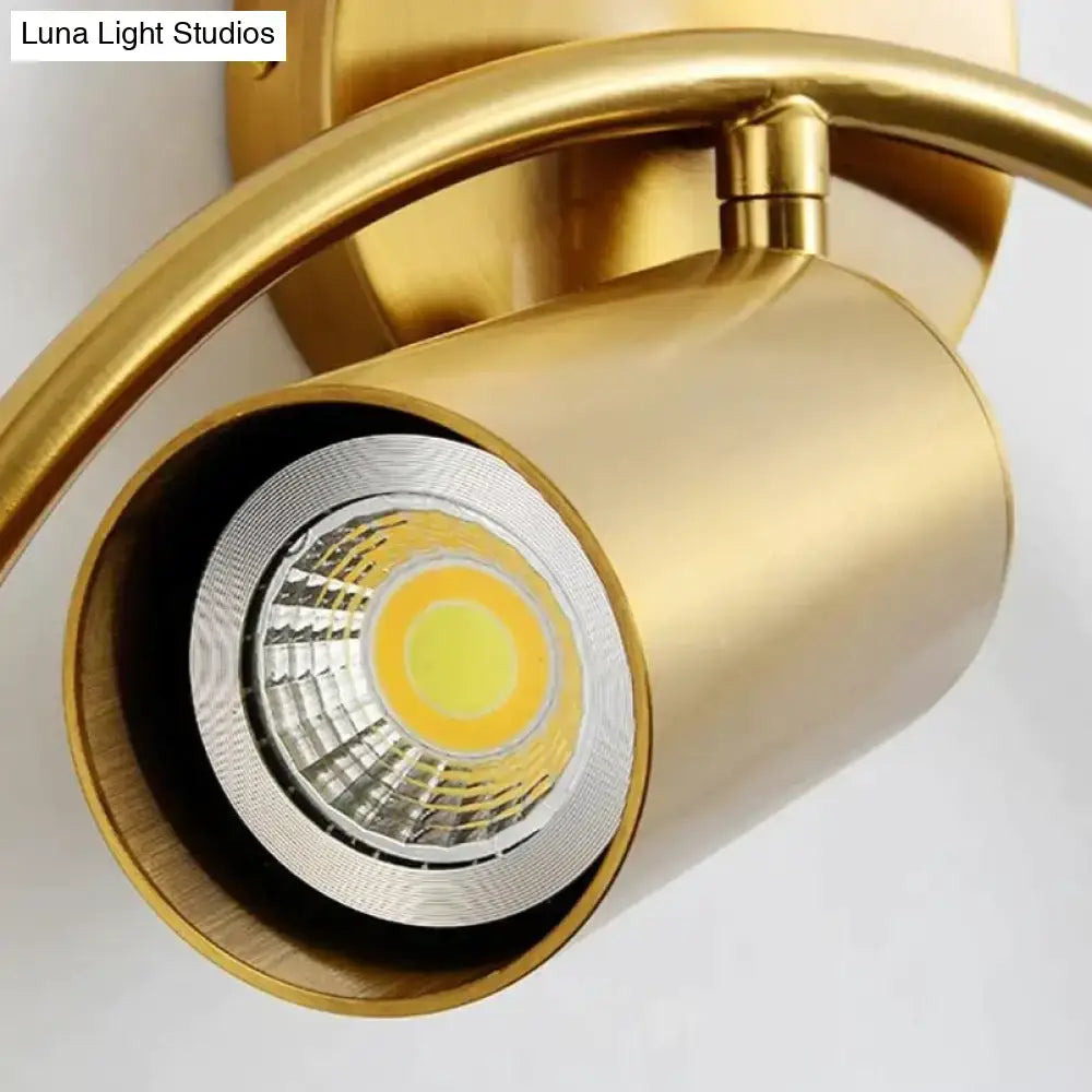 Modern black & gold irwin wall lamp bedroom sconce