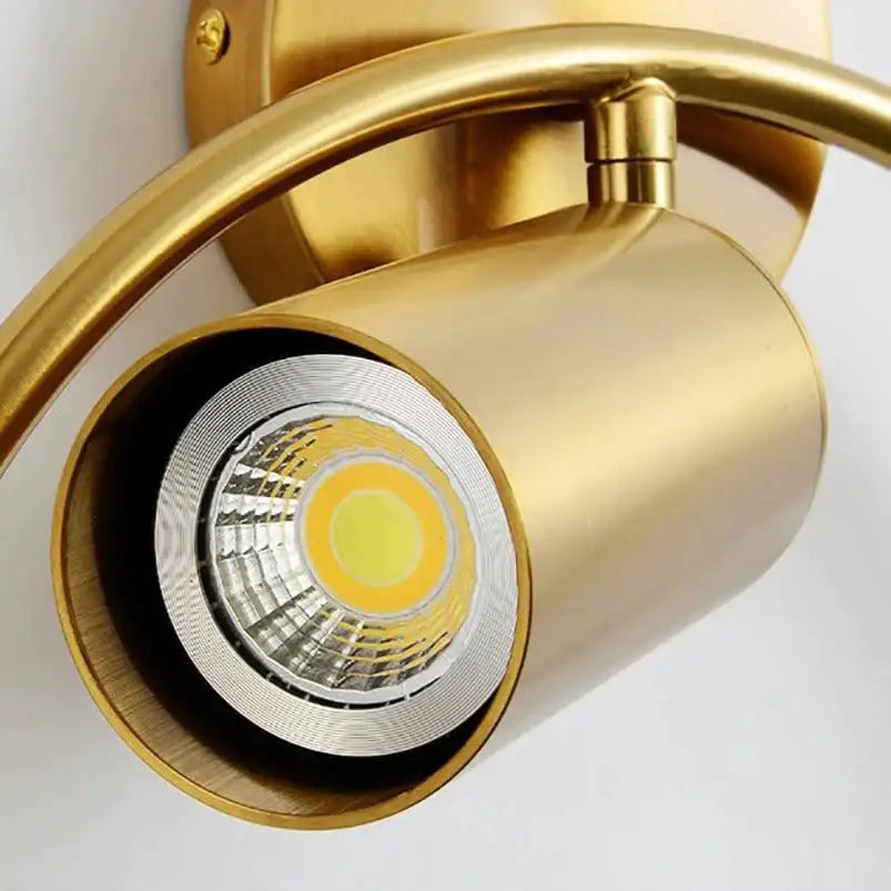 Modern black & gold irwin wall lamp bedroom sconce