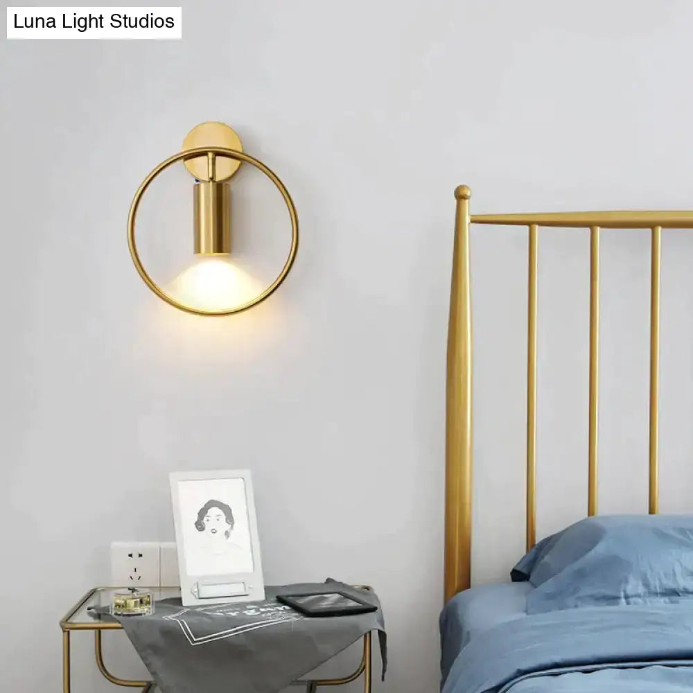 Modern black & gold irwin wall lamp bedroom sconce