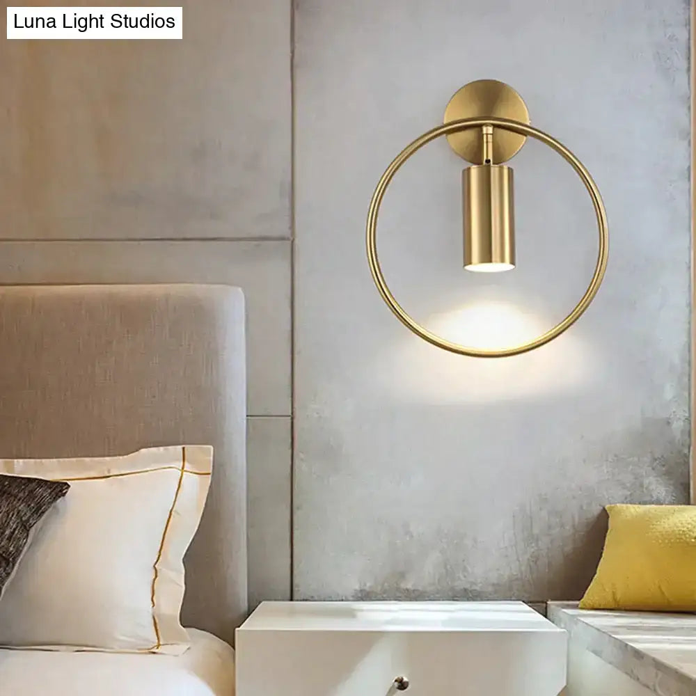 Modern black & gold irwin wall lamp bedroom sconce