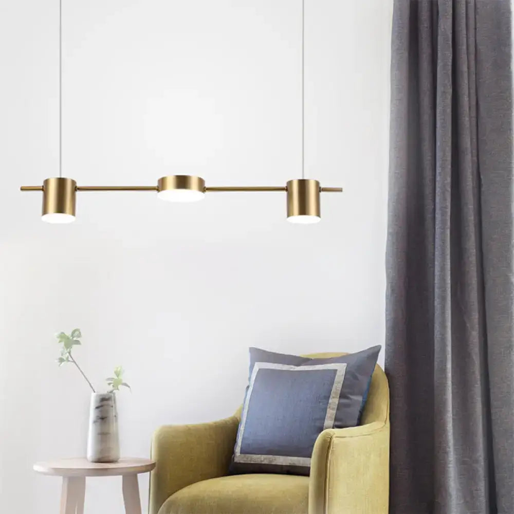 Modern black & gold island light fixture kitchen ceiling light