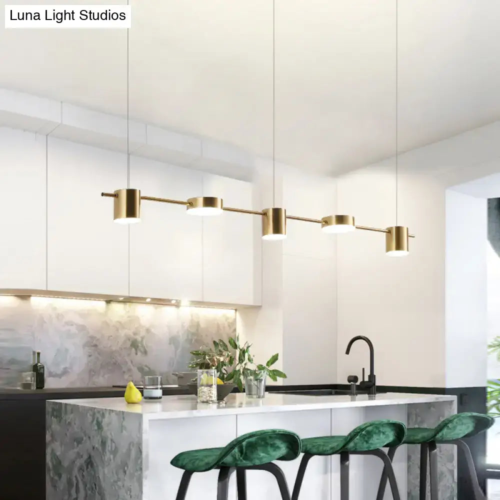 Modern black & gold island light fixture kitchen ceiling light