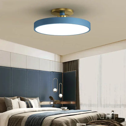 Modern black & gold led ceiling lamp living room circular light