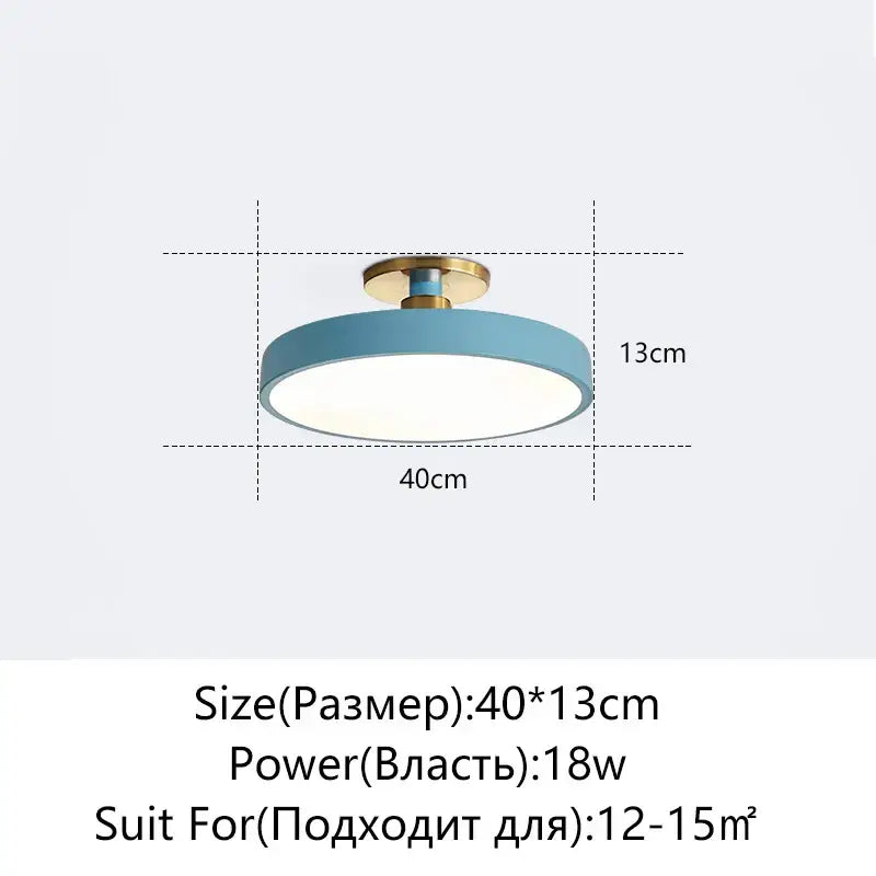 Modern black & gold led ceiling lamp living room circular light