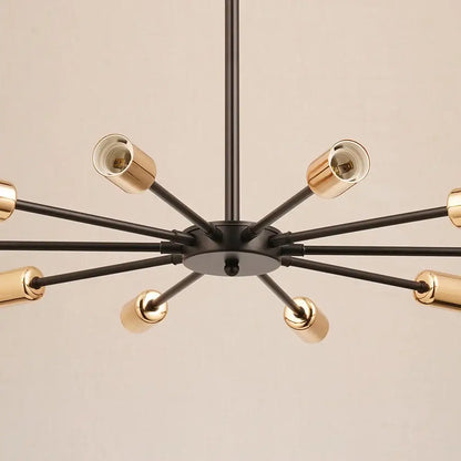 Modern black & gold led ceiling light for bedroom