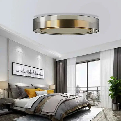 Modern black & gold led ceiling light for living room