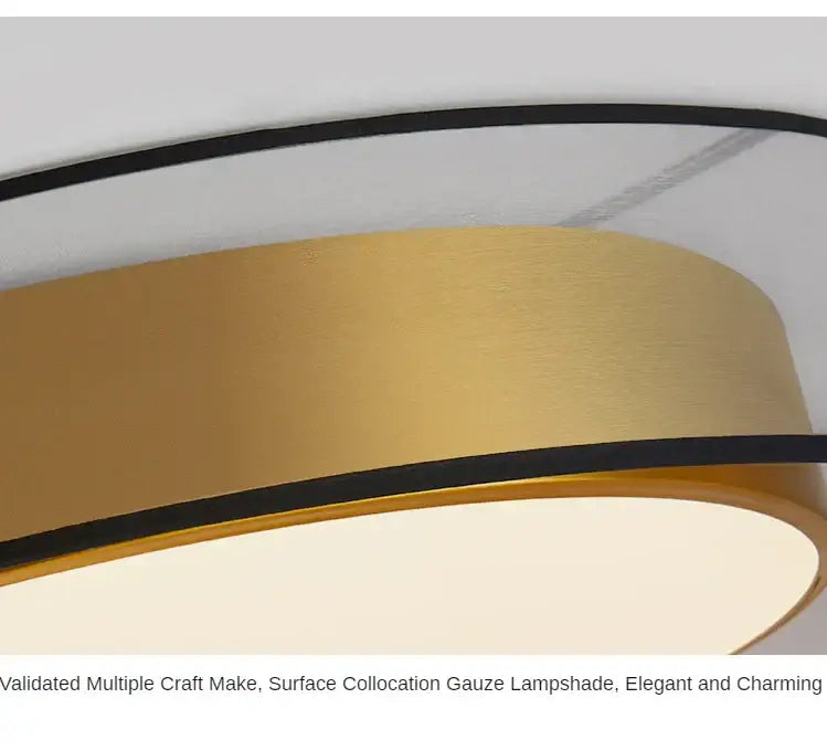 Modern black & gold led ceiling light for living room